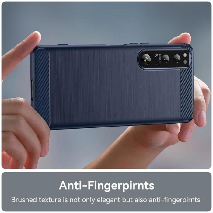 OEM - Sony Xperia 1 IV Skal Carbon Fiber - Blå