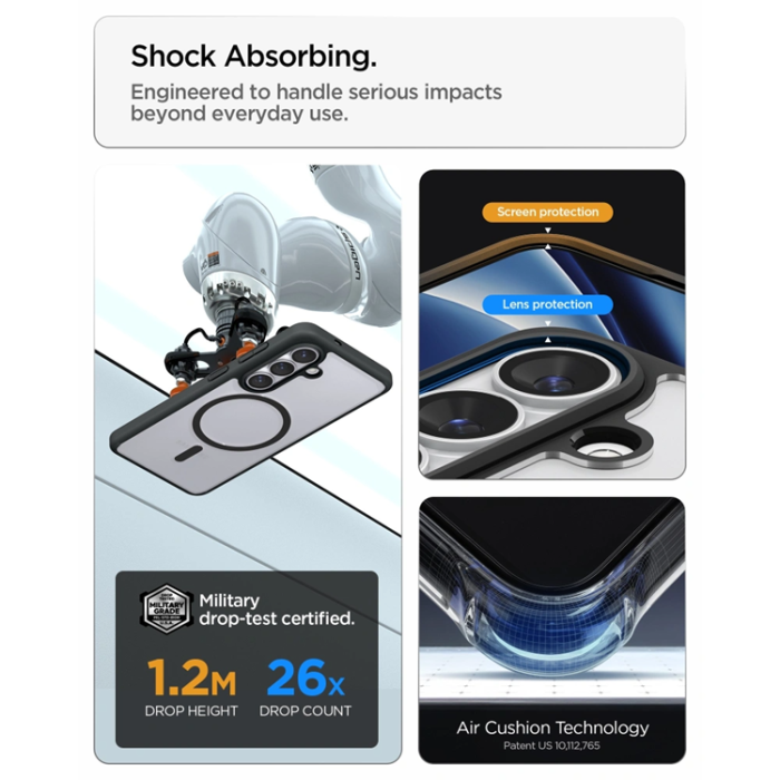 Spigen - Spigen Mobilskal För Galaxy S26 Plus MagSafe Ultra Hybrid - Matt Svart