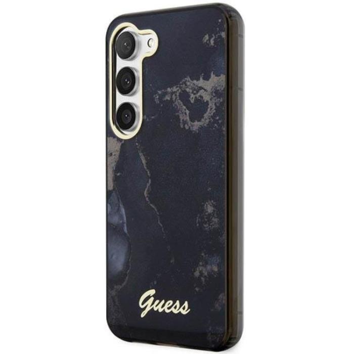 Guess - Guess Galaxy S23 Mobilskal Golden Marble Collection - Svart