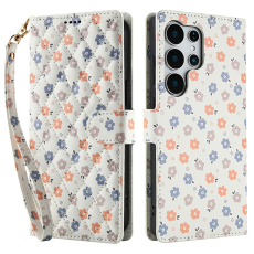 A-One Brand - Galaxy S25 Ultra Plånboksfodral Rhombic Floral A4