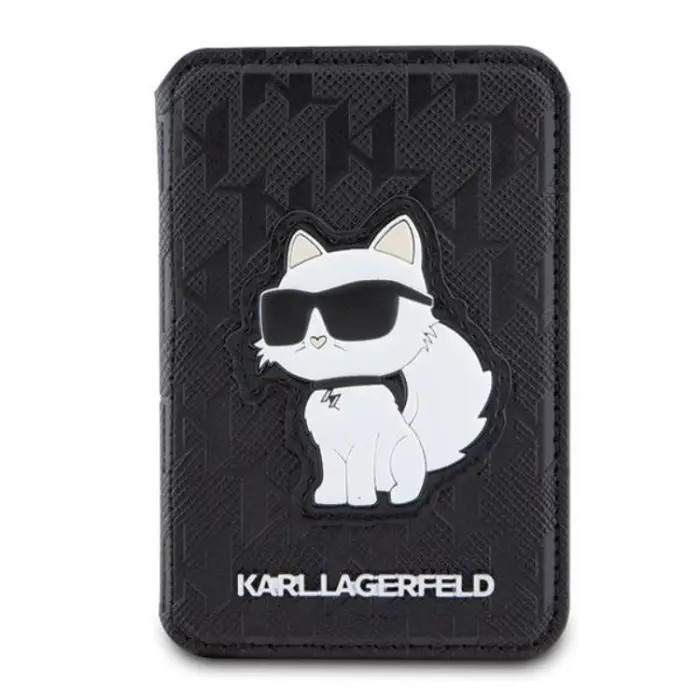 KARL LAGERFELD - Karl Lagerfeld Magsafe Korthållare Saffiano Monogram Choupette