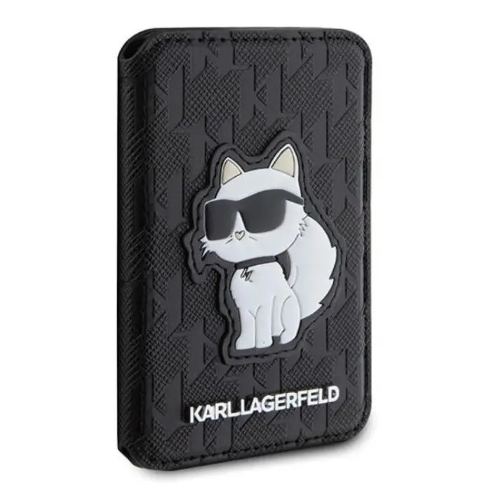 KARL LAGERFELD - Karl Lagerfeld Magsafe Korthållare Saffiano Monogram Choupette