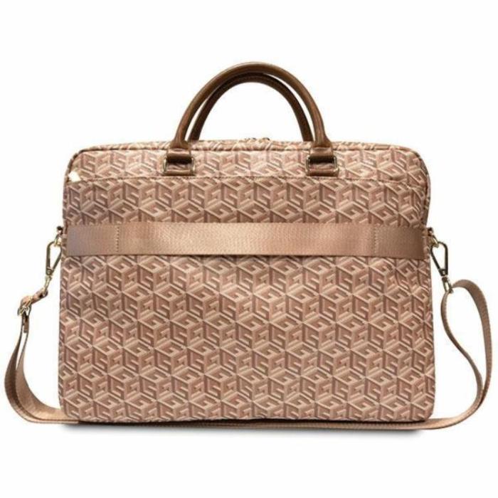 Guess - Guess Datorfodral 16'' GCube Stripes - Brun