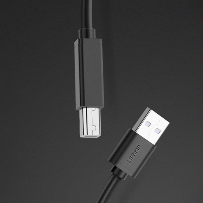 Ugreen - UGreen USB-A Till USB-A Printer Kabel 10m - Svart