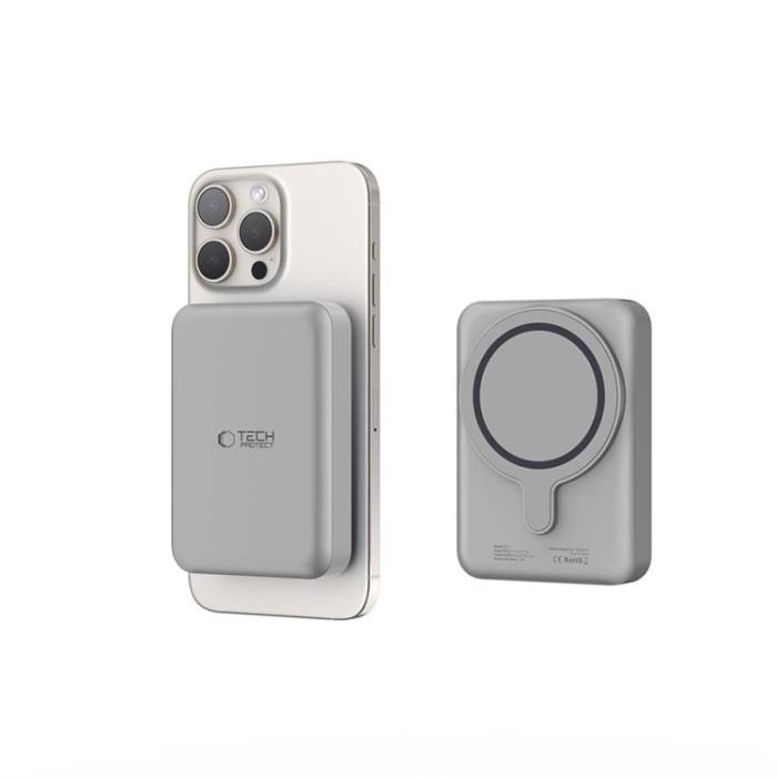 Tech-Protect - Tech-Protect Magsafe Trådlös Powerbank 10000mAh - Titanium