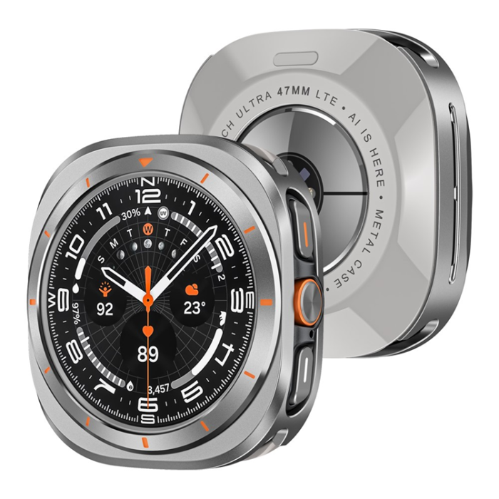 A-One Brand - Galaxy Watch Ultra (47mm) Skal Aluminum - Grå/Orange