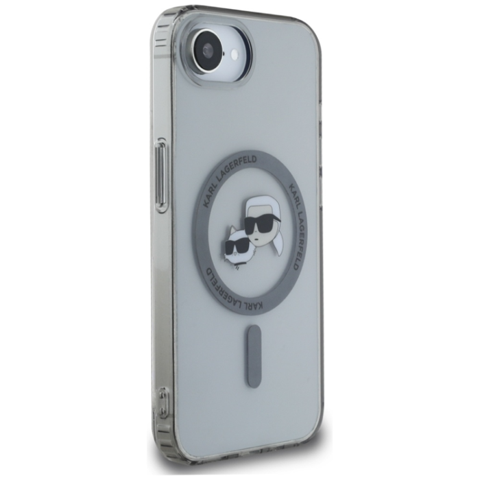 Guess - Guess iPhone 16e Mobilskal Magsafe Metal Karl Head - Svart