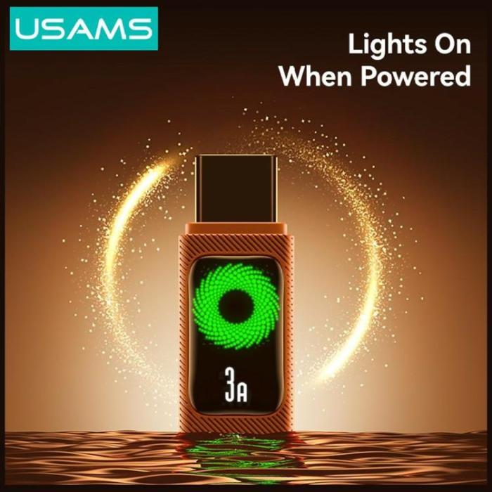 USAMS - USAMS USB-C till USB-A 18W Kabel 1.2m U92 - Svart