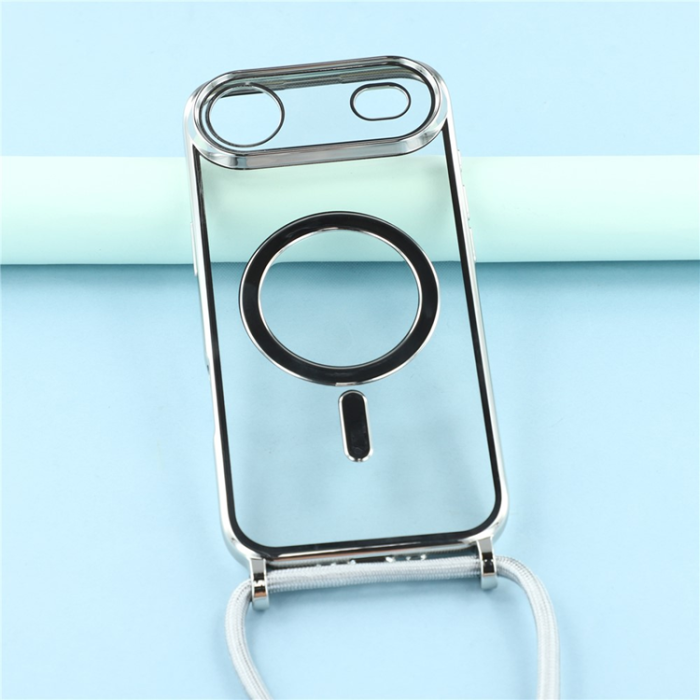 A-One Brand - iPhone Air Mobilskal MagSafe Electroplating Edge TPU - Silver