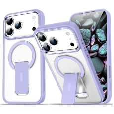 A-One Brand - iPhone 17 Pro Mobilskal MagSafe PC+TPU med Kickstand - Ljuslila