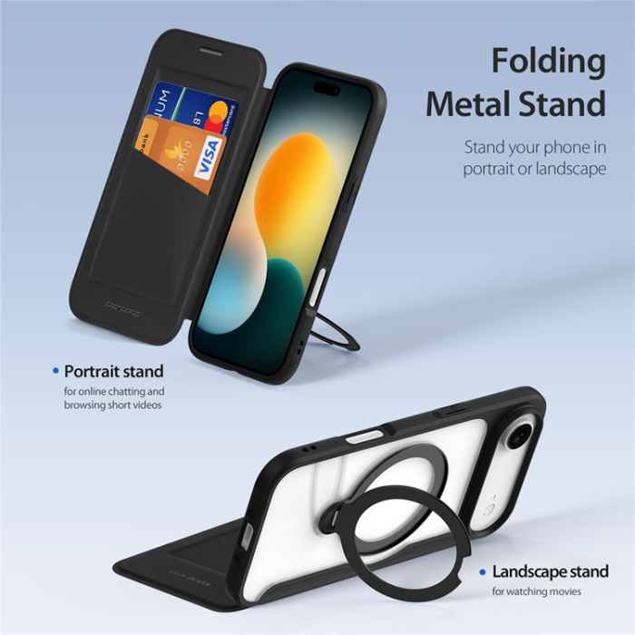 Dux Ducis - Dux Ducis iPhone Air Plånboksfodral MagSafe Skin X Pro Kickstand