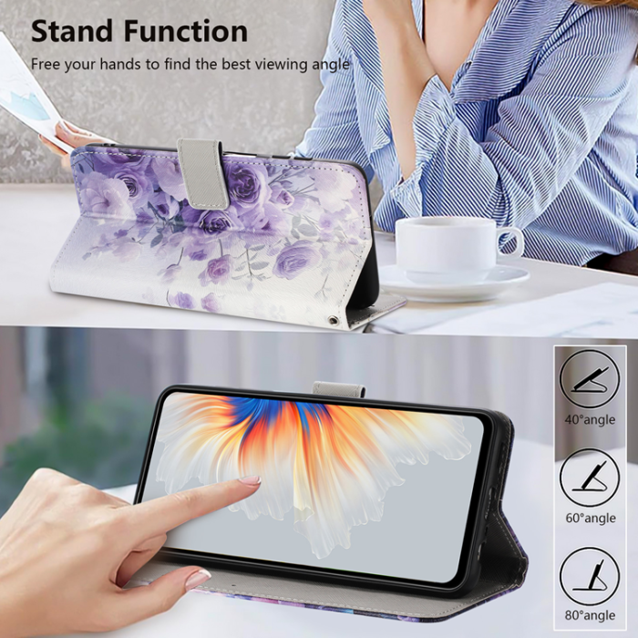 A-One Brand - Sony Xperia 10 VII Plånboksfodral Pattern Printing - Lila Rose