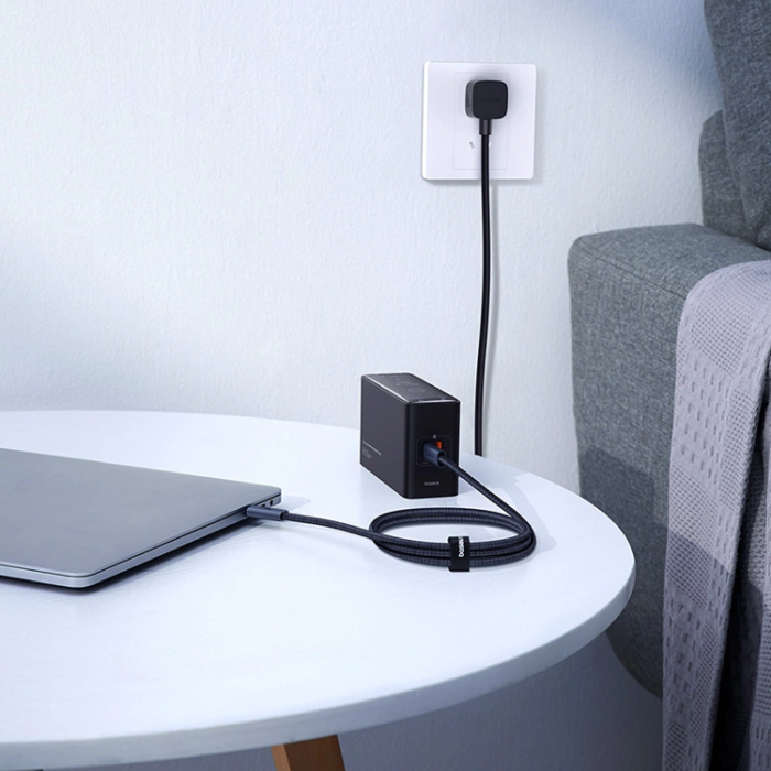 BASEUS - Baseus USB-C till USB-C kabel Snabb 240W 1m - Svart