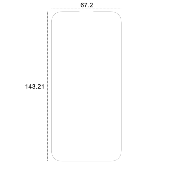 Etteri - Etteri iPhone 15 Pro Härdat Glas Skärmskydd Hybrid - Transparent
