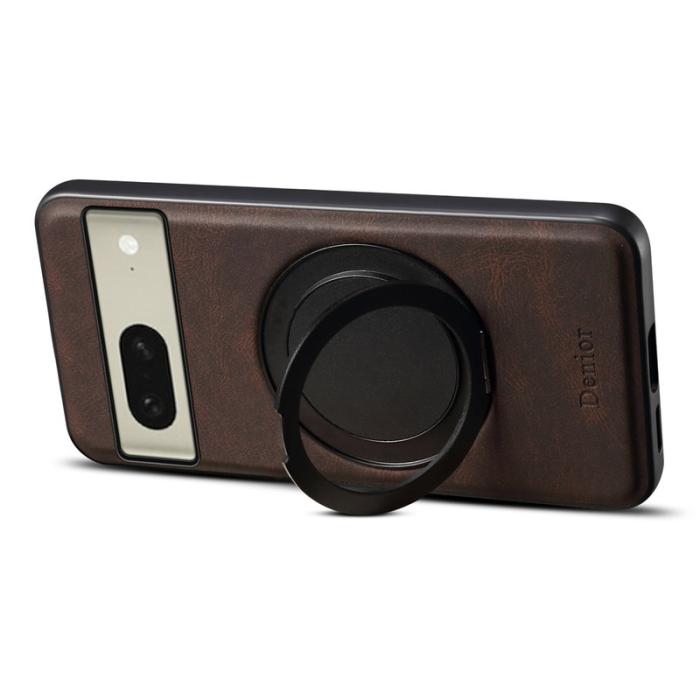 DENIOR - DENIOR Google Pixel 8 Magnetfodral med kickstand Konstläder - Brun