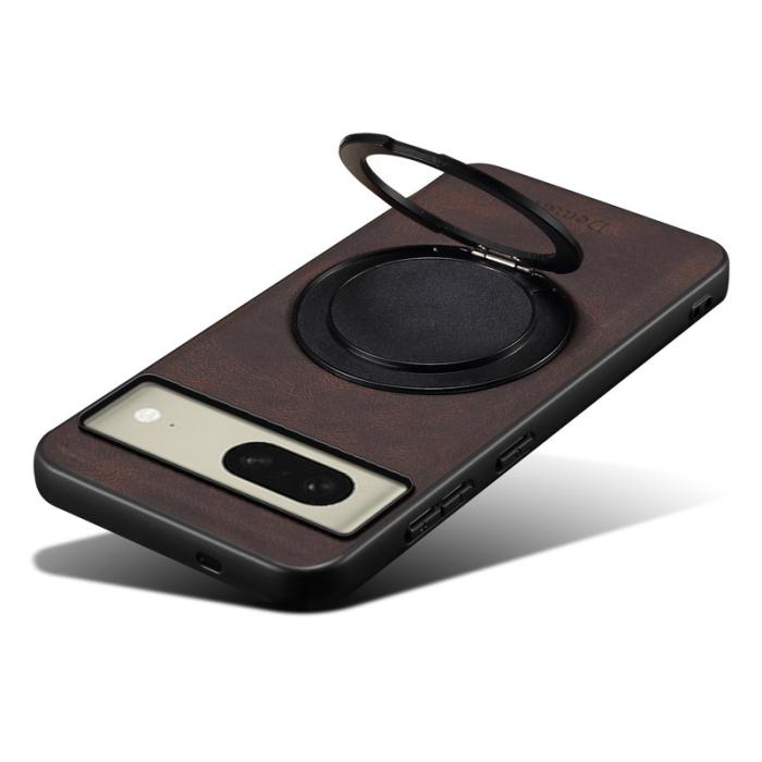 DENIOR - DENIOR Google Pixel 8 Magnetfodral med kickstand Konstläder - Brun