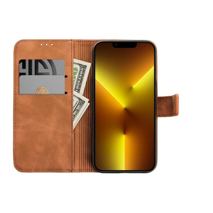 OEM - Xiaomi Redmi Note 13 Pro 5G Plånboksfodral Tender - Brun