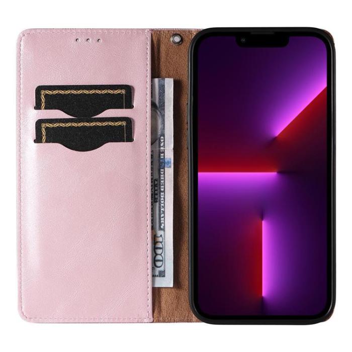 OEM - Galaxy S23 Plus Plånboksfodral Magnet Strap - Röd