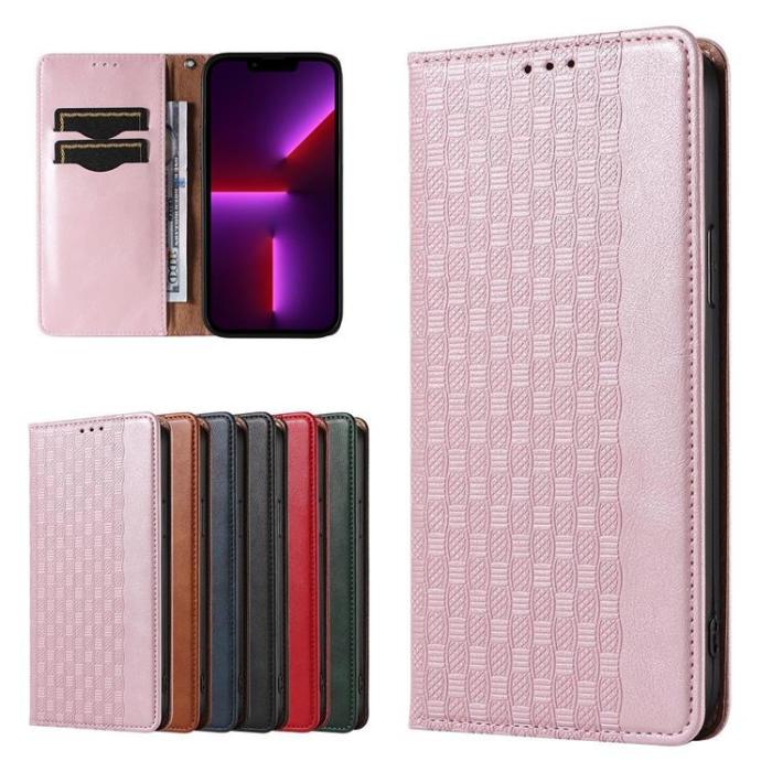 OEM - Galaxy S23 Plus Plånboksfodral Magnet Strap - Röd