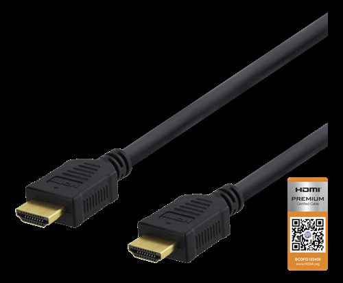 DELTACO Premium High Speed HDMI kabel, 3m - Svart | 1867 | AlltMobil