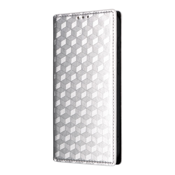 A-One Brand - OnePlus 15 Plånboksfodral Rhombus Imprinted Konstläder - Silver