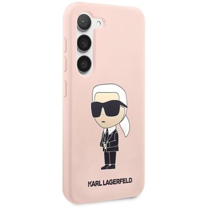 KARL LAGERFELD - Karl Lagerfeld Galaxy S23 Plus Mobilskal Silikon Ikonik - Rosa