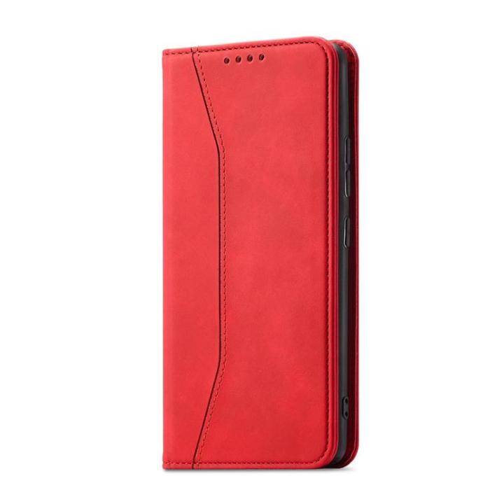 OEM - Galaxy S23 Ultra Plånboksfodral Magnet Fancy - Röd