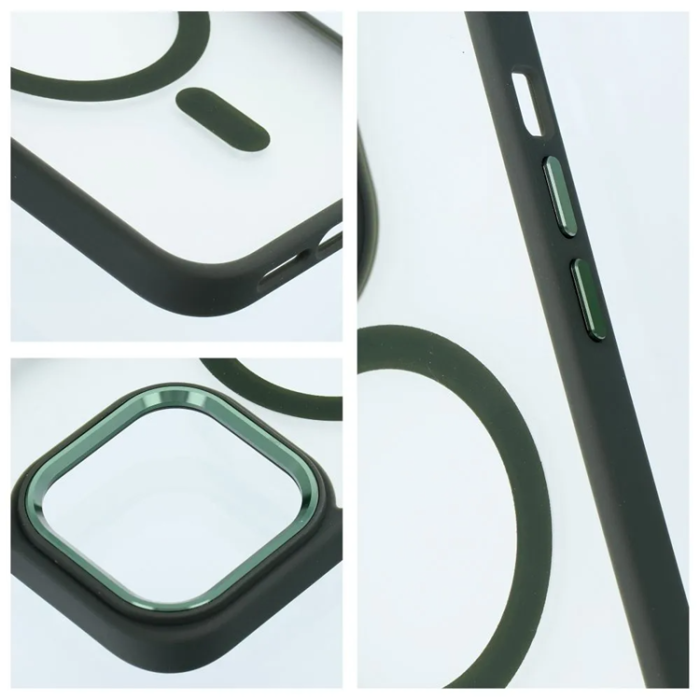 OEM - iPhone 15 Plus Mobilskal Magsafe Matte - Grön
