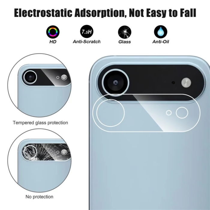 A-One Brand - iPhone 17 Air Plastfilm Kameralinsskydd ARC Edge