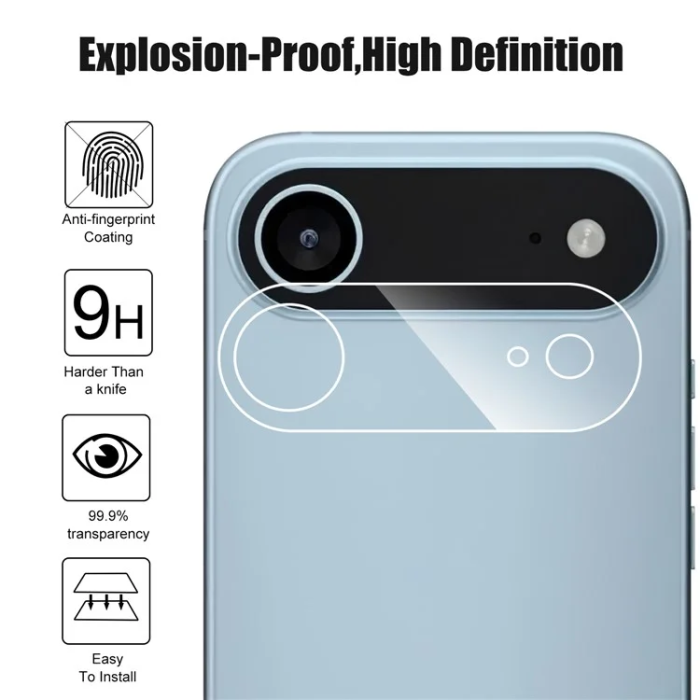 A-One Brand - iPhone 17 Air Plastfilm Kameralinsskydd ARC Edge