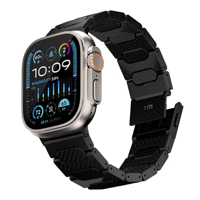 Just Mobile - Jsut Mobile Apple Watch (42/44/45/49mm) Armband Kolfiber - Svart