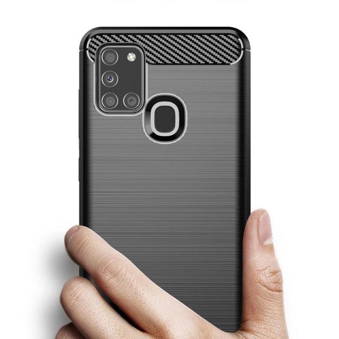 Forcell - Forcell Galaxy A21s Skal Carbon - Svart