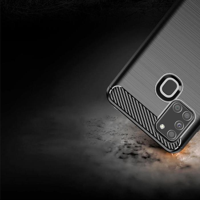 Forcell - Forcell Galaxy A21s Skal Carbon - Svart