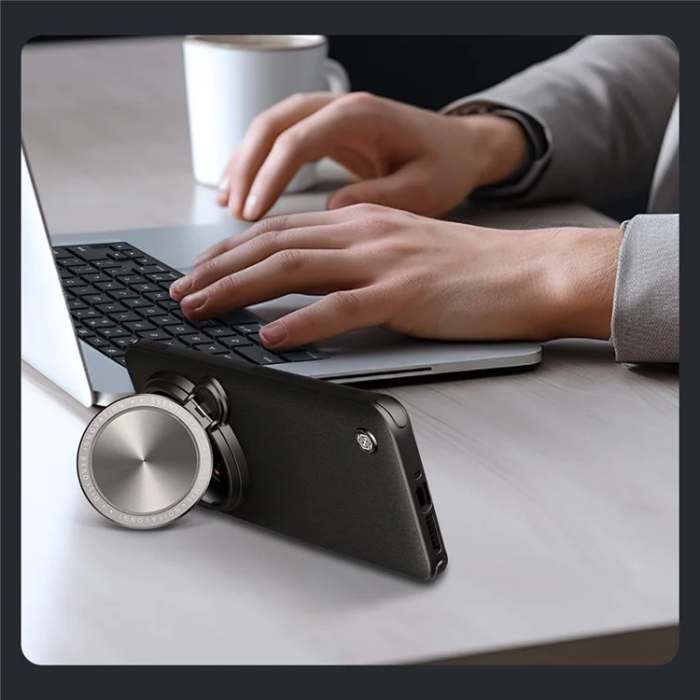 Nillkin - Nillkin Xiaomi 14 Ultra Mobilskal CamShield Prop Läder - Svart