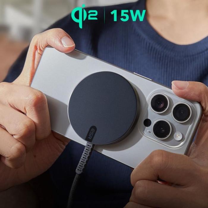 ESR - ESR Qi2 Magsafe Trådlös Laddare 15W Halolock Mini Magnetic