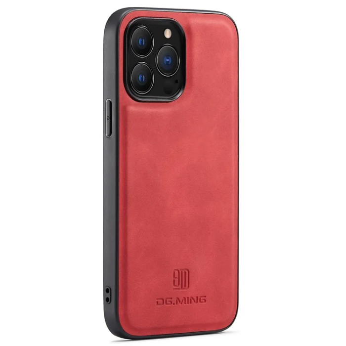 DG.MING - DG.MING iPhone 16 Pro Max Mobilskal Hybrid Läder - Röd