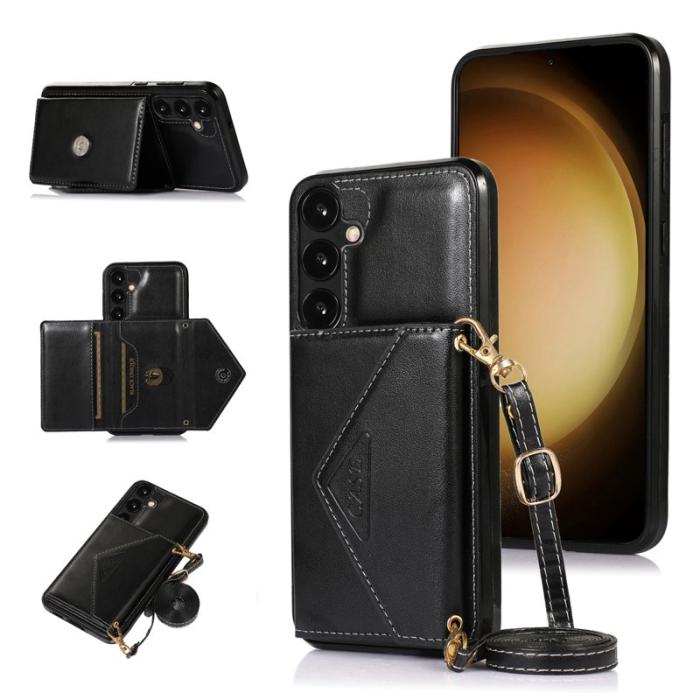 OEM - Mobilfodral för Samsung Galaxy S26 Plus Konstläder + TPU - Svart
