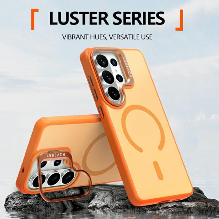 LeReach - LeReach Mobilskal för Samsung Galaxy S26 Ultra Magnetiskt Kickstand TPU - Orange