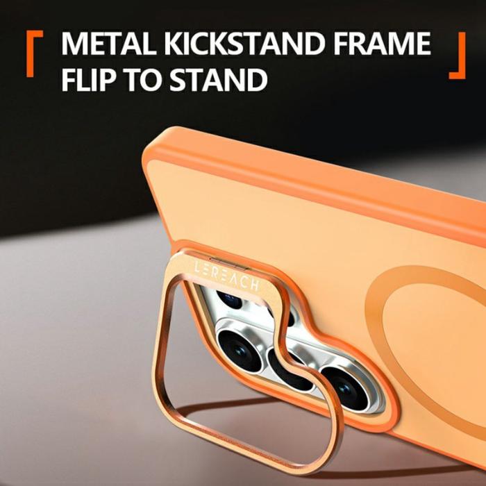 LeReach - LeReach Mobilskal för Samsung Galaxy S26 Ultra Magnetiskt Kickstand TPU - Orange