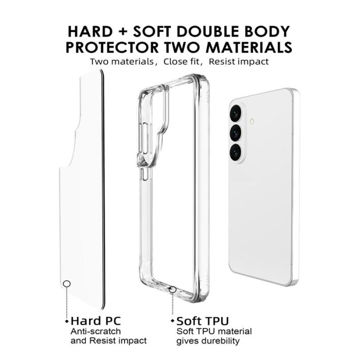 OEM - Mobilskal för Samsung Galaxy S26 Plus PC + TPU Dropproof - Transparent