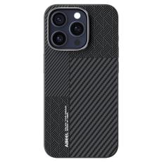 ABEEL - ABEEL Mobilskal till iPhone 13 Pro PC TPU Aluminium PU L&auml;der - Textur 1