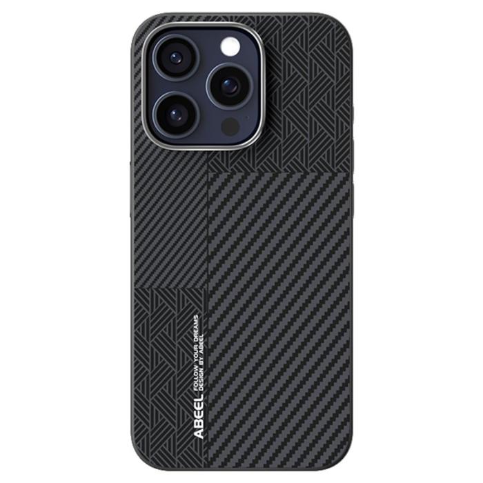 ABEEL - ABEEL Mobilskal till iPhone 13 Pro PC TPU Aluminium PU Läder - Textur 1