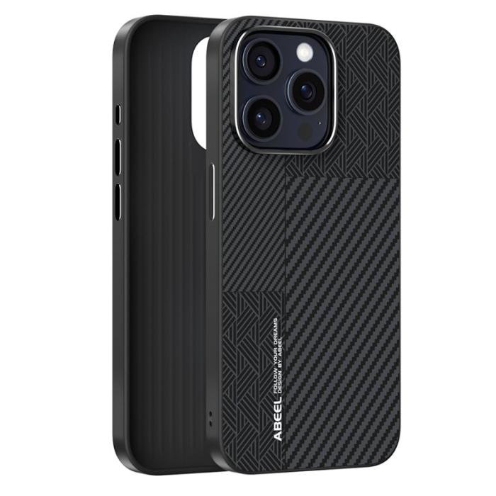 ABEEL - ABEEL Mobilskal till iPhone 13 Pro PC TPU Aluminium PU Läder - Textur 1