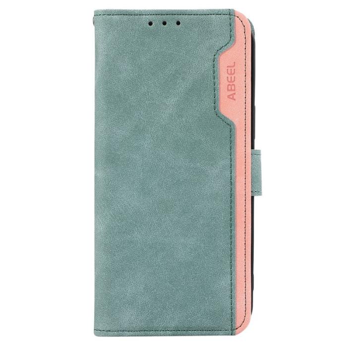ABEEL - ABEEL iPhone 13 Pro Plånboksfodral RFID-Skydd Konstläder - Blå