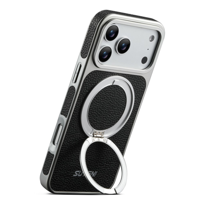 SUTENI - SUTENI iPhone 17 Pro Mobilskal MagSafe Kickstand Electroplating G6