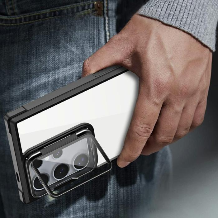 OEM - Mobilskal för Samsung Galaxy S26 Ultra PC + TPU med Kickstand - Grå
