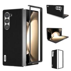 ABEEL - ABEEL Mobilskal till Samsung Galaxy Z Fold6 5G &Auml;kta L&auml;der Svart