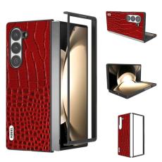 ABEEL - ABEEL Samsung Galaxy Z Fold6 5G Pl&aring;nboksfodral &Auml;kta L&auml;der R&ouml;d