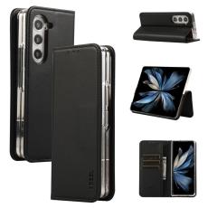 ABEEL - ABEEL Samsung Galaxy Z Fold6 5G Pl&aring;nboksfodral RFID-Skydd Konstl&auml;der Svart