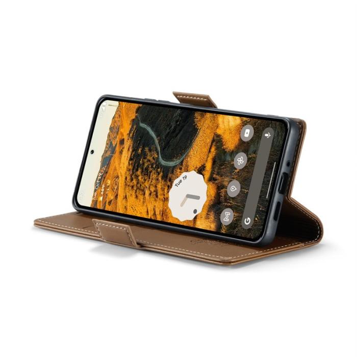 Caseme - CASEME Plånboksfodral Konstläder för Google Pixel 9 Pro XL - Brun